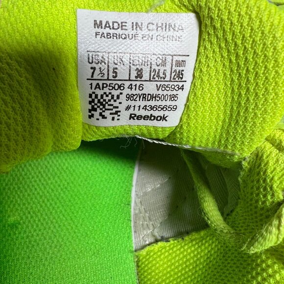 Reebok-Women's Run Fit Frame 70% Dynamic Biomechanics 12.9-Sz 7 1/2-Gray/Neon - Picture 16 of 16